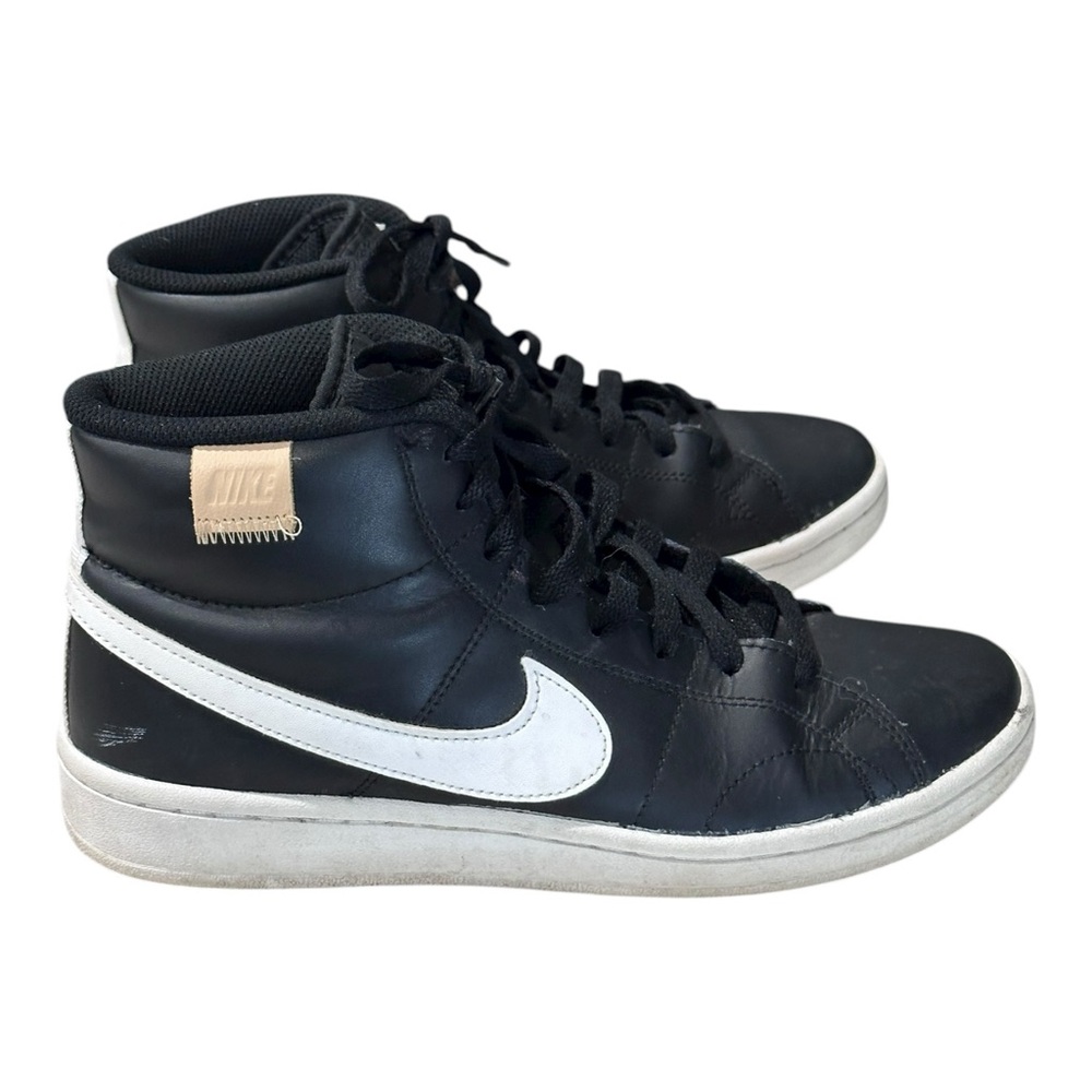 Nike Court Borough Mid 2 Black Leather High Top Sneakers Men’s 8.5 Women’s 10